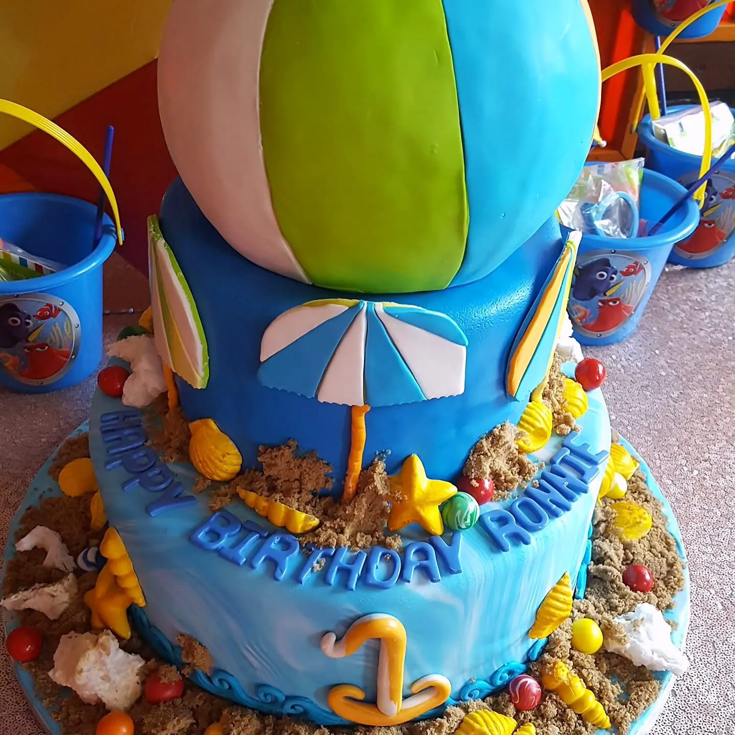 Beach-theme first birthday party by The RB Designs