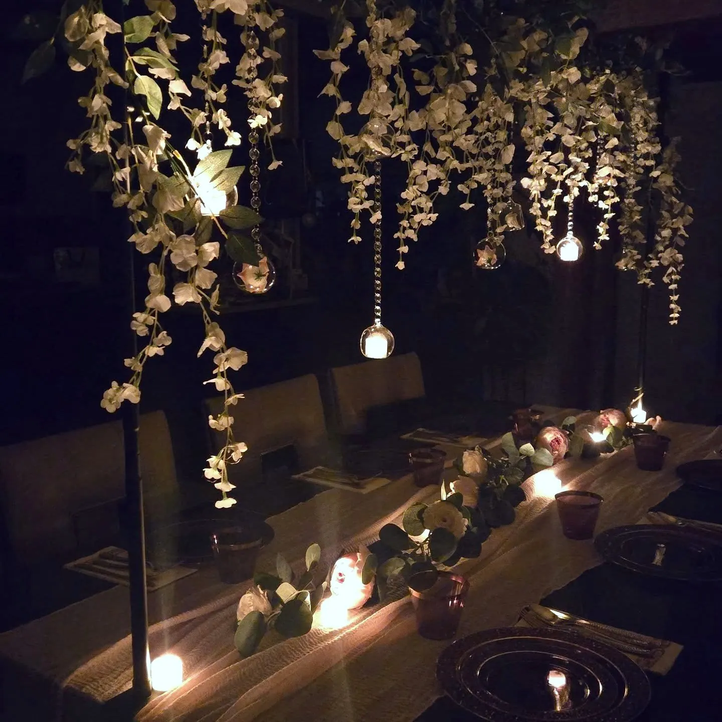 Styled event table with blooms by The RB Designs, event planning in Bergen County